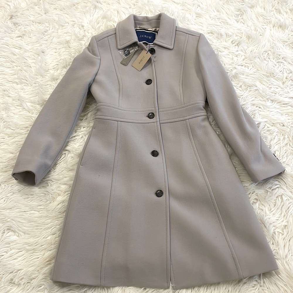 J.Crew Double-Cloth Wool Lady Day Coat w/ Thinsulate 4P 52606